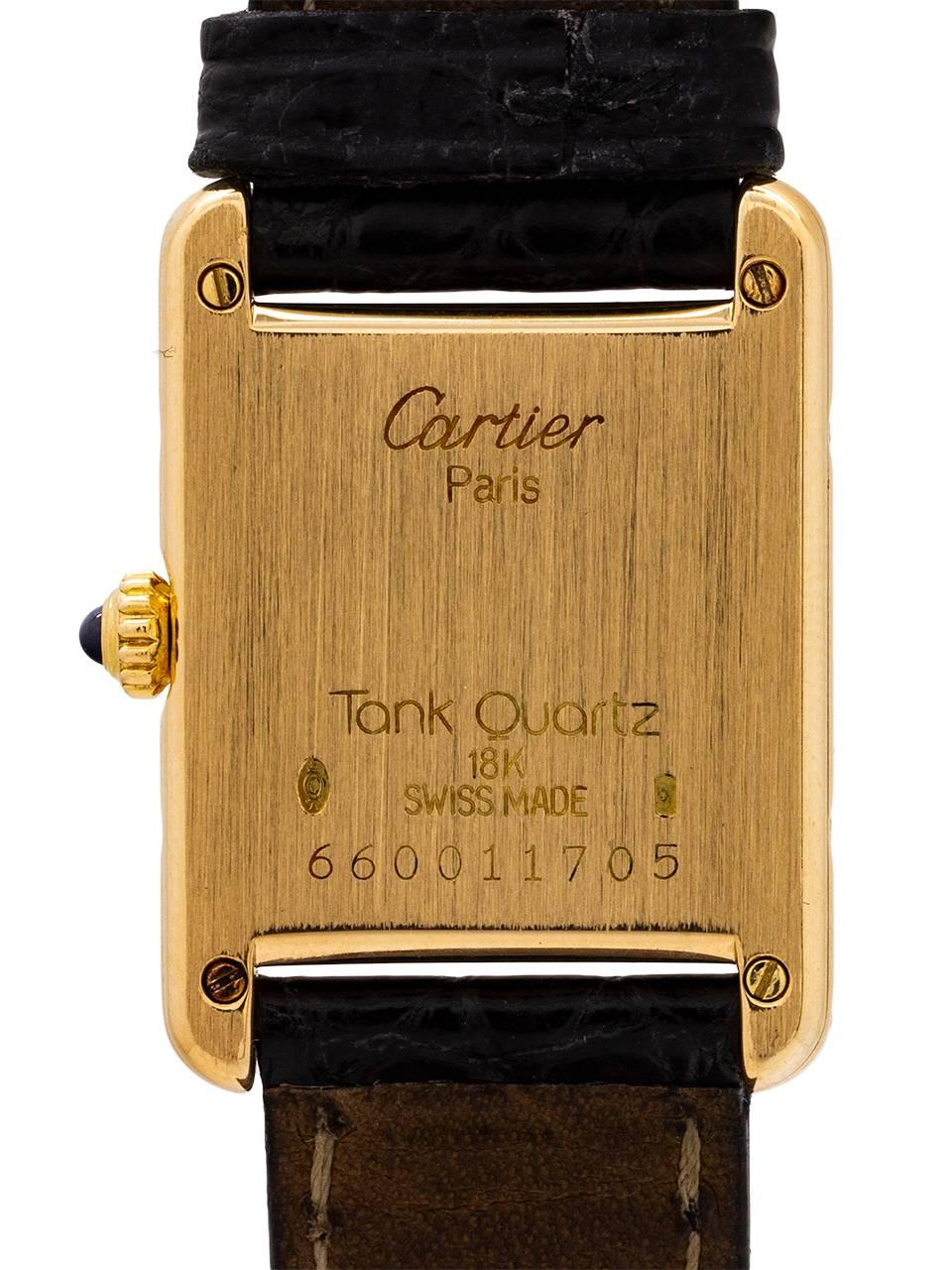 Cartier Ladies Yellow Gold Tank Louis manual wind Wristwatch, circa 1970s 1