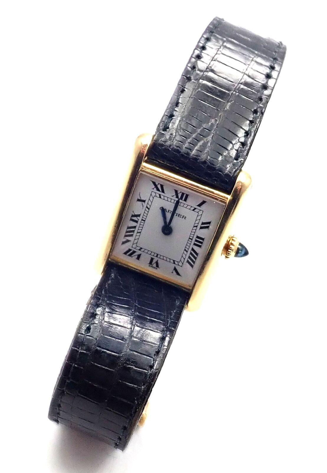 Cartier Ladies Yellow Gold Tank Wristwatch 2
