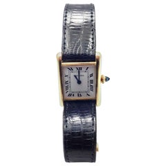 Cartier Ladies Yellow Gold Tank Wristwatch