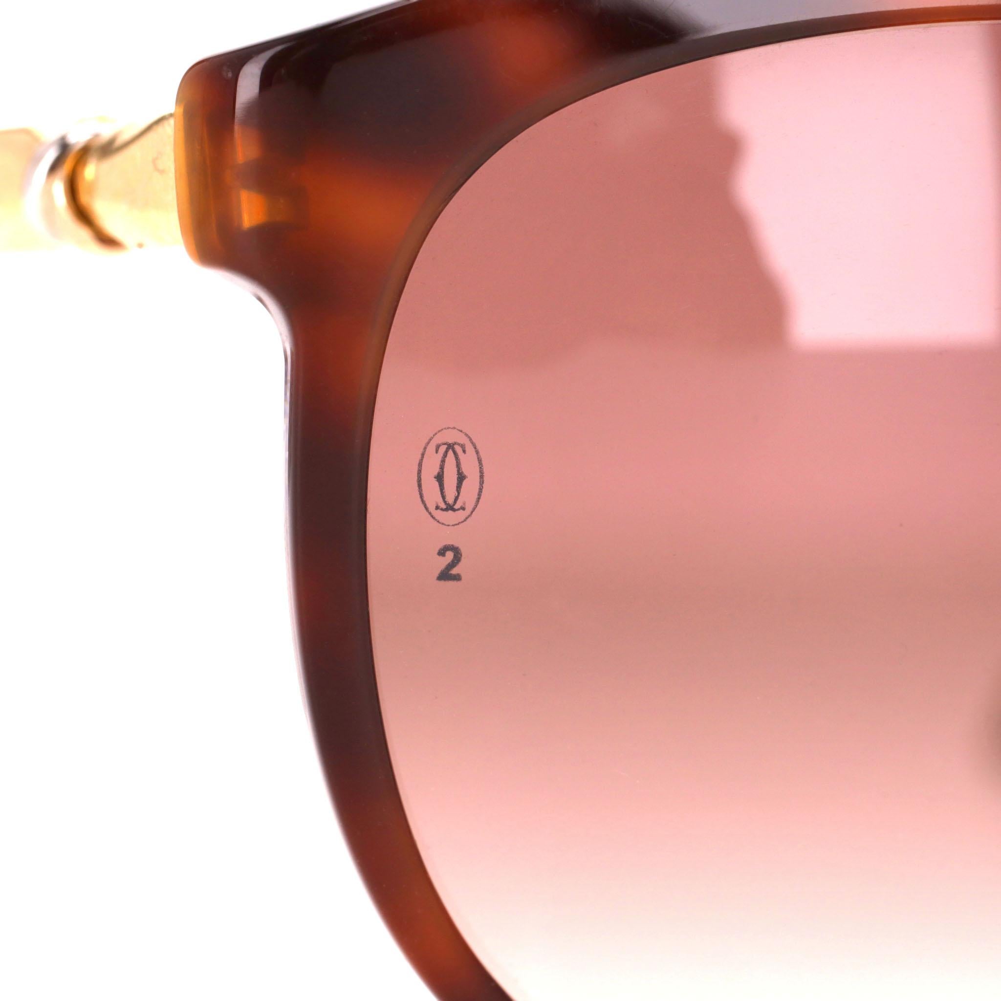 Occhiali da sole Cartier Lady Trinity Tartaruga In condizioni ottime in vendita a London, GB