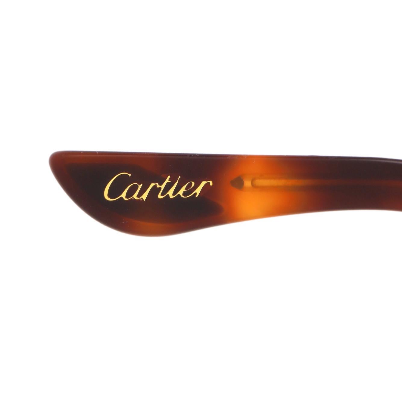 Occhiali da sole Cartier Lady Trinity Tartaruga in vendita 4