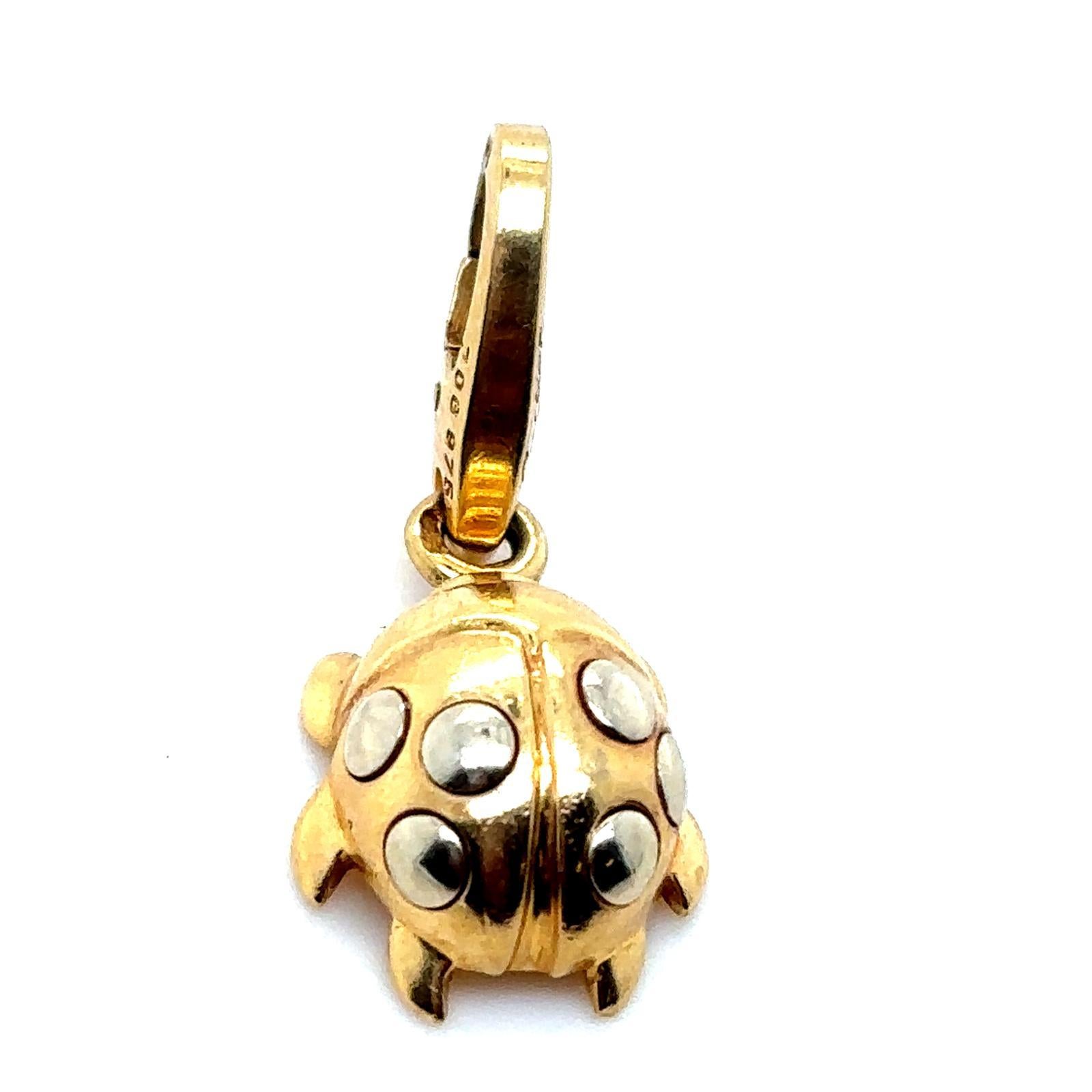 Retro Cartier Ladybug 18 Karat Yellow Gold Charm For Sale
