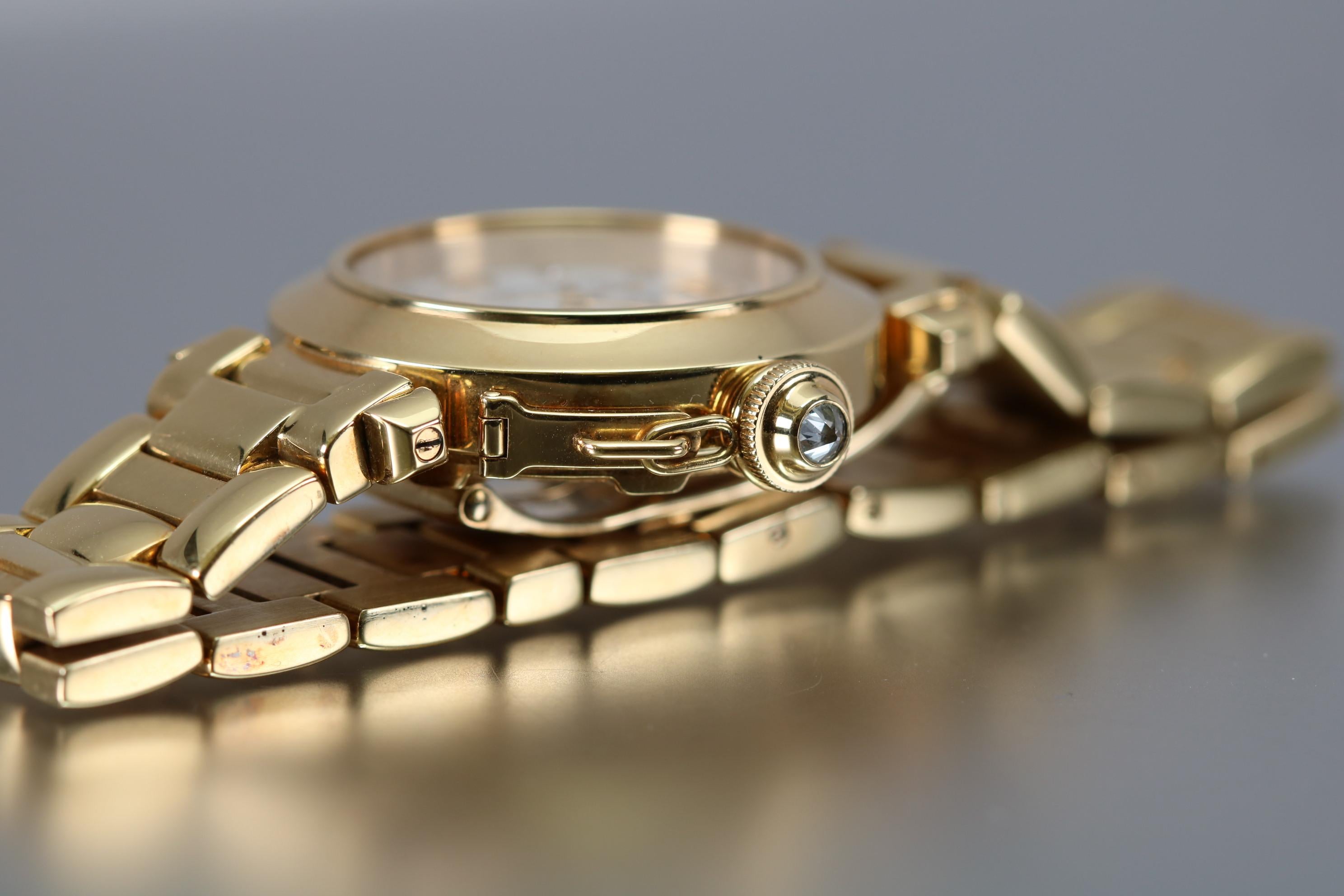 Cartier Ladies Pasha 18 Karat Yellow Gold Wristwatch 3