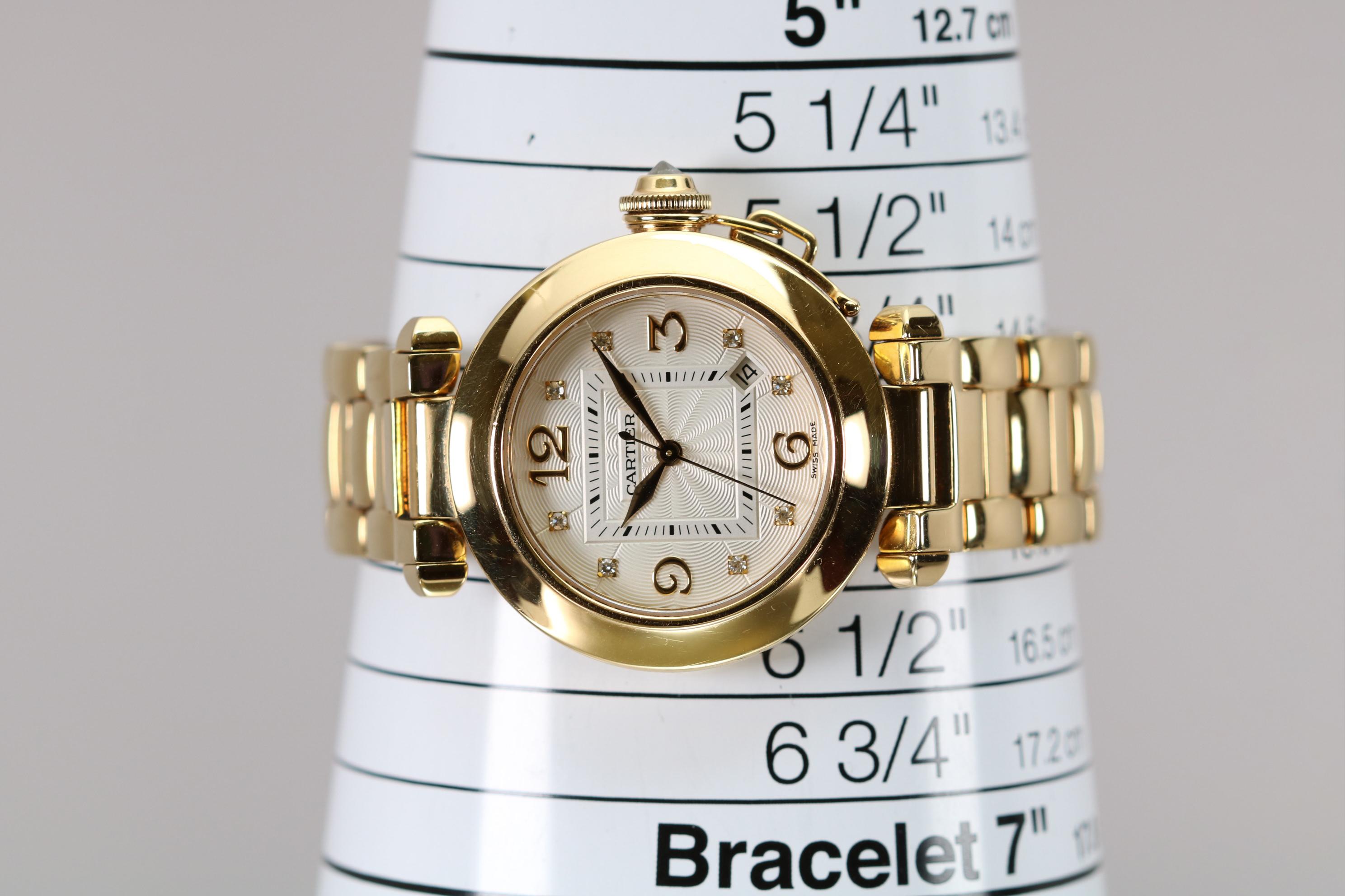 Cartier Ladies Pasha 18 Karat Yellow Gold Wristwatch 5