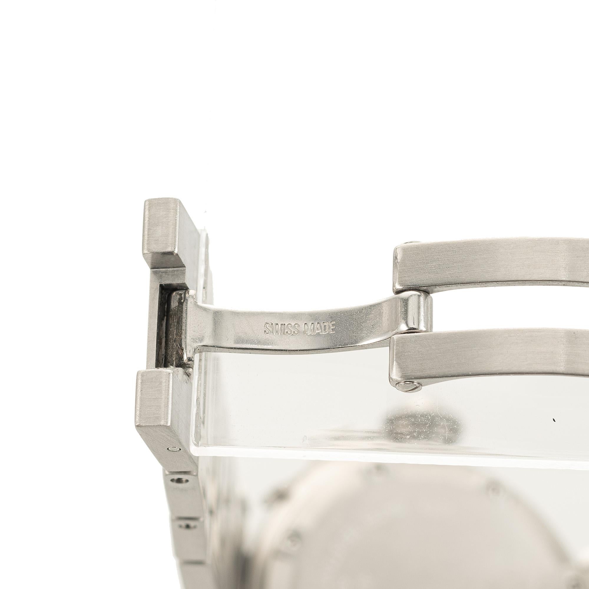 Cartier Lady's Pasha GMT Automatik-Armbanduhr aus Edelstahl im Angebot 4