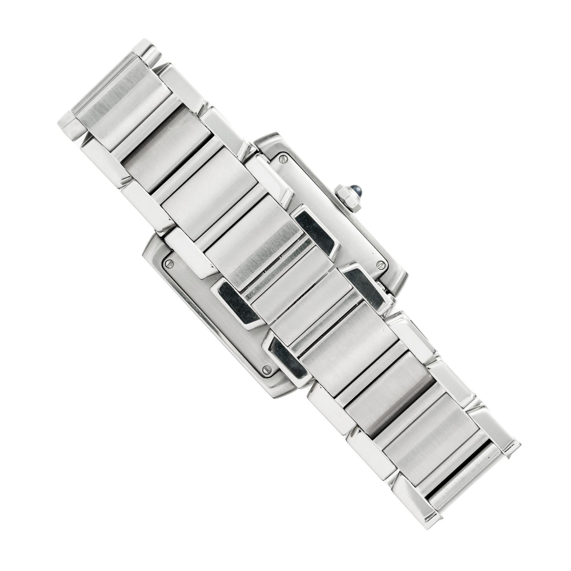 Women's Cartier Lady's Stainless Steel Francaise Tank Wristwatch