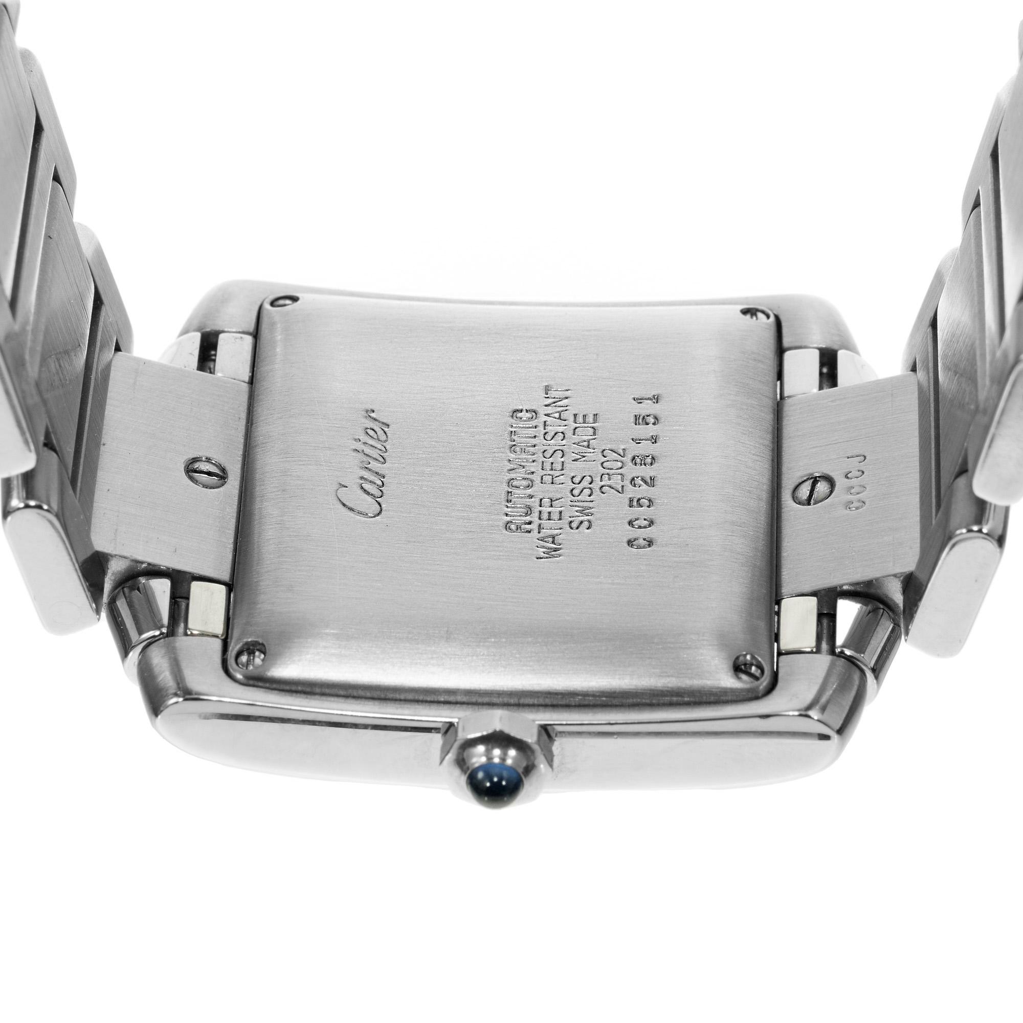 Cartier Lady's Stainless Steel Francaise Tank Wristwatch 2