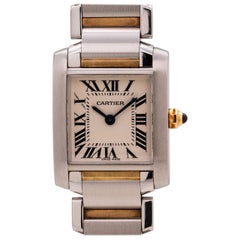 Cartier Lady’s Tank Francaise SS/18 Karat circa 2000s Warranty Papers