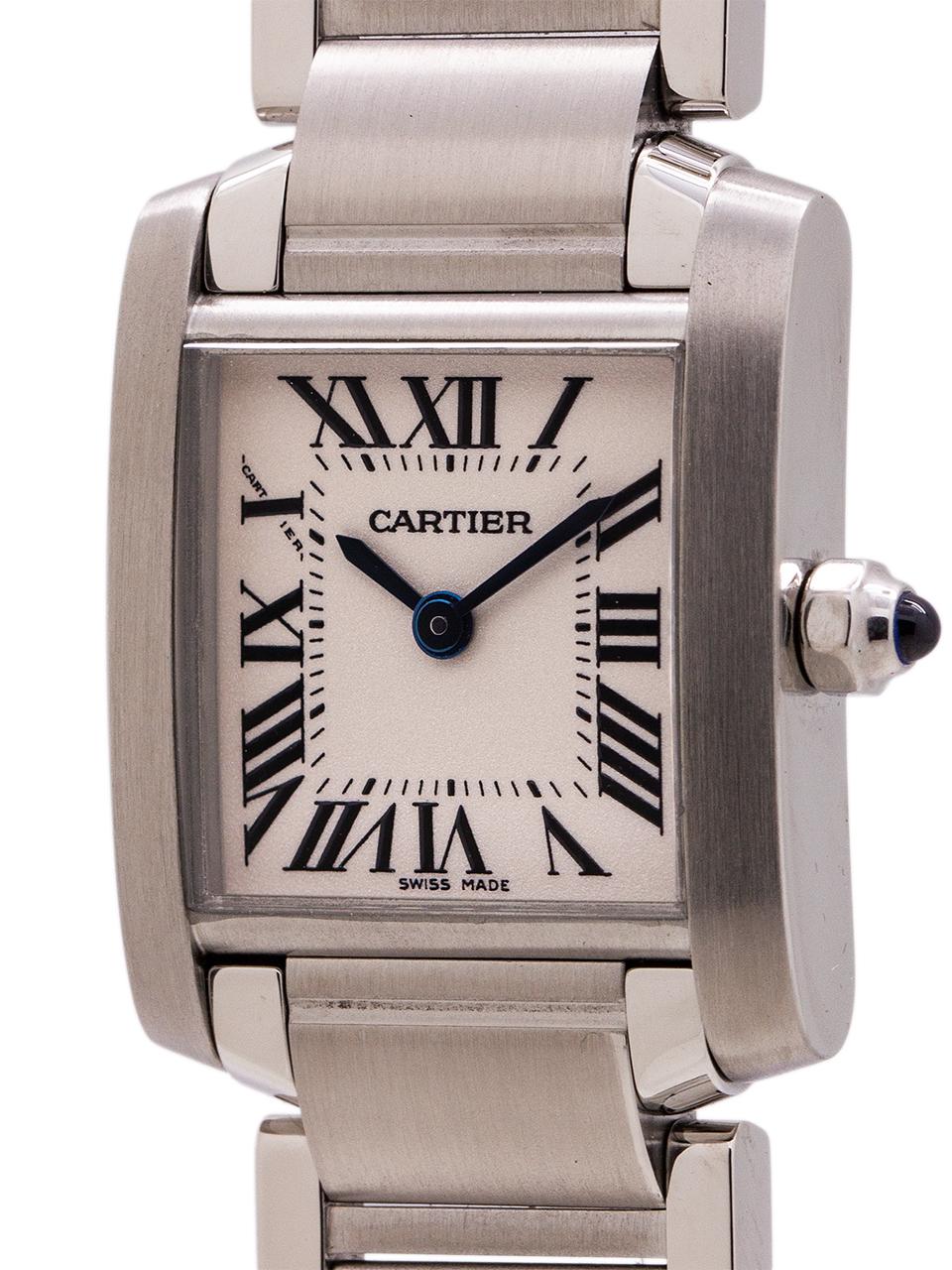 Cartier Ladies Tank Francaise Stainless Steel, circa 2018 In Excellent Condition For Sale In West Hollywood, CA