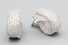 Cartier Lakarda Diamond 18 Karat White Gold Inside-Out Hoop Earrings