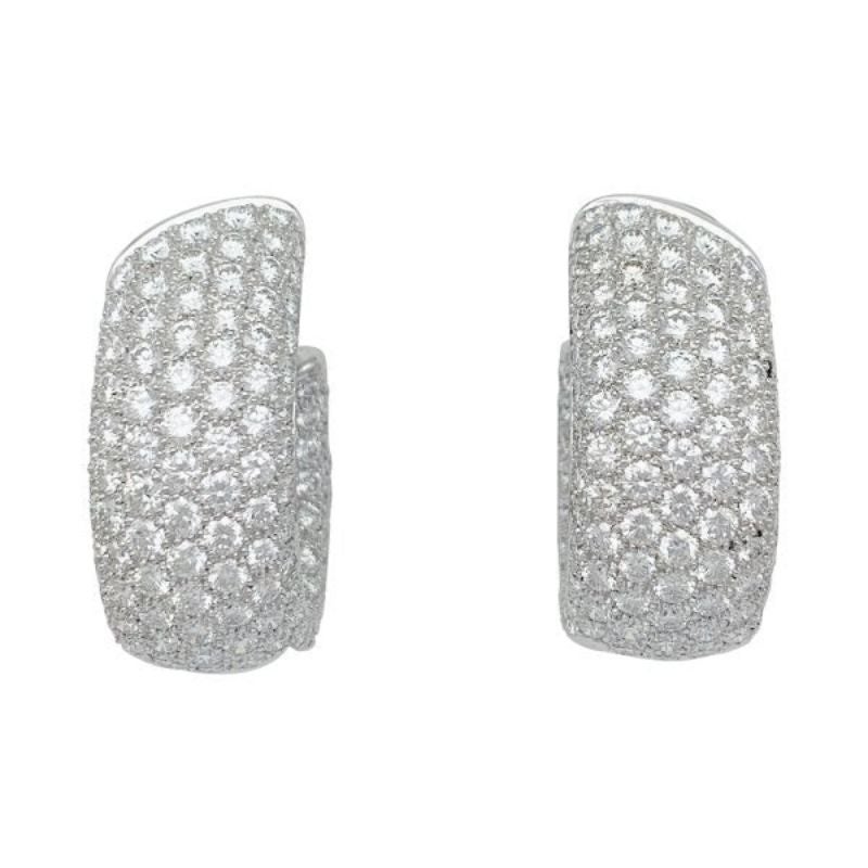 Cartier Lakarda Pair of Diamond Earrings in 18K White Gold For Sale