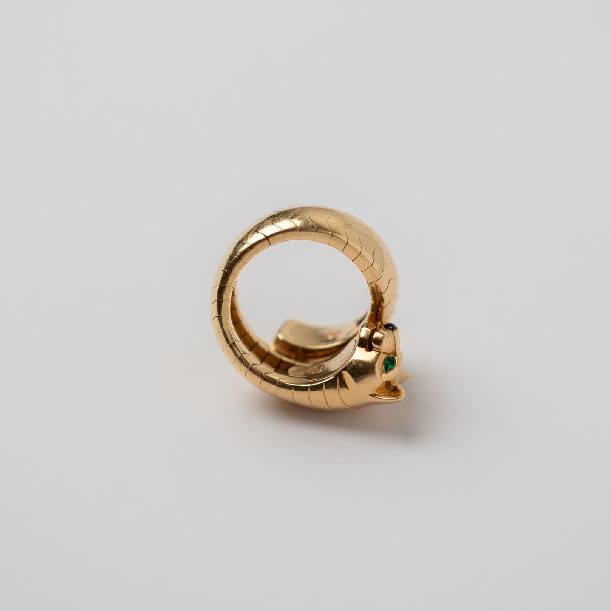 Cartier Anello Panthère Lakarda 18k YG 2000 In condizioni buone in vendita a SYDNEY, AU