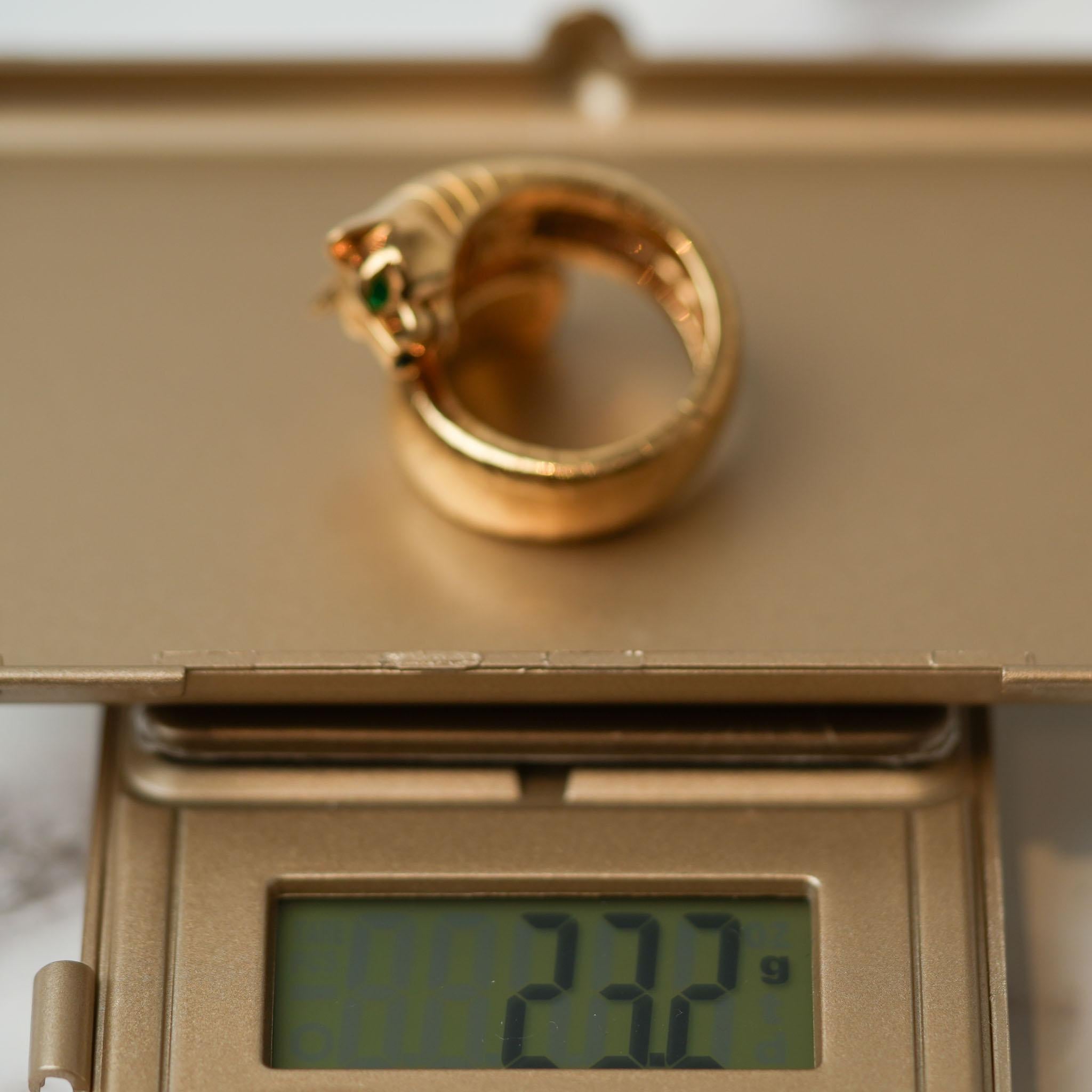 Cartier Anello Panthère Lakarda 18k YG 2000 in vendita 5