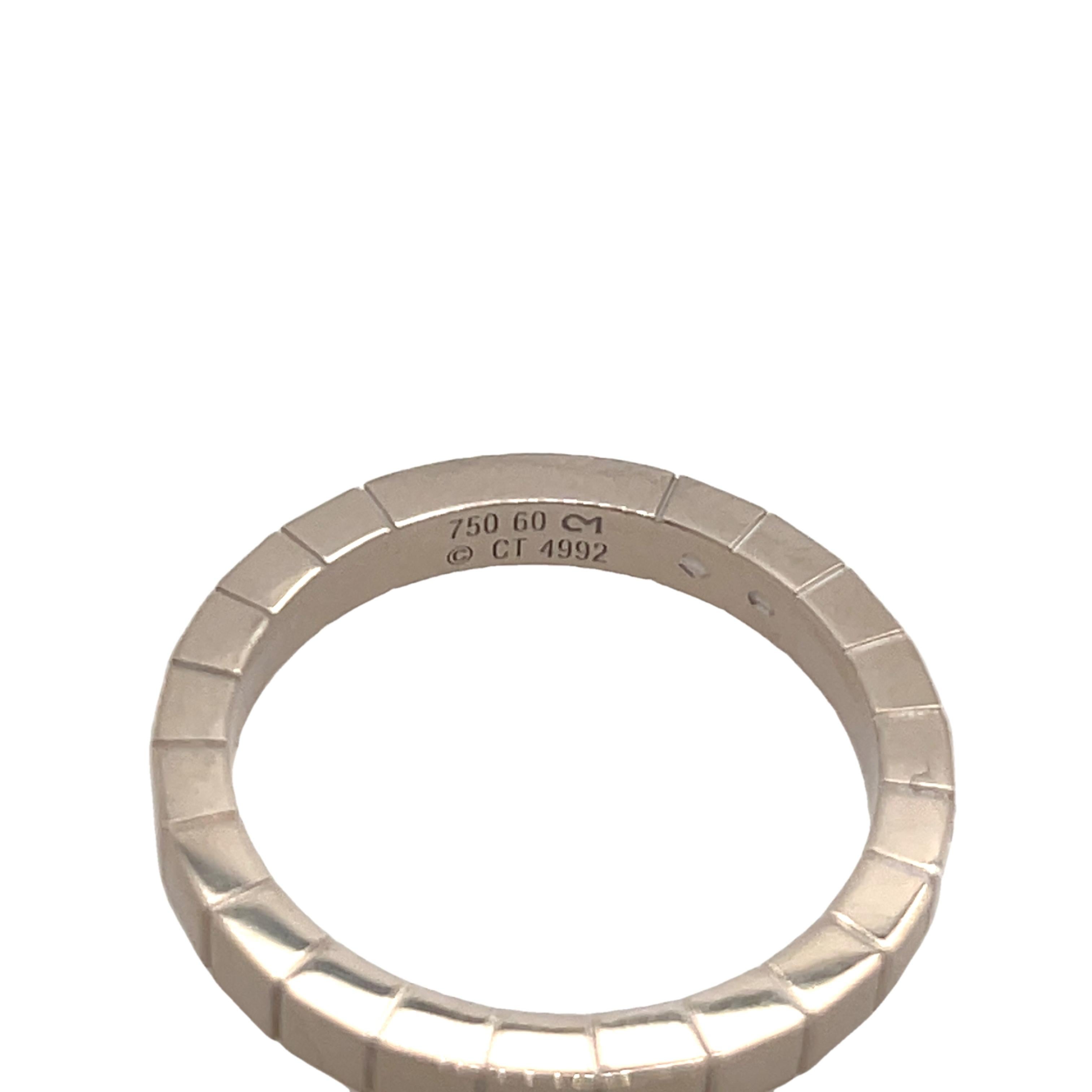 This elegant Cartier ring is crafted from high-quality 18ct white gold, 
featuring a sleek 3mm band. Known for its timeless design 
and impeccable craftsmanship, this piece exudes luxury and sophistication. 
Ideal for both everyday wear and special