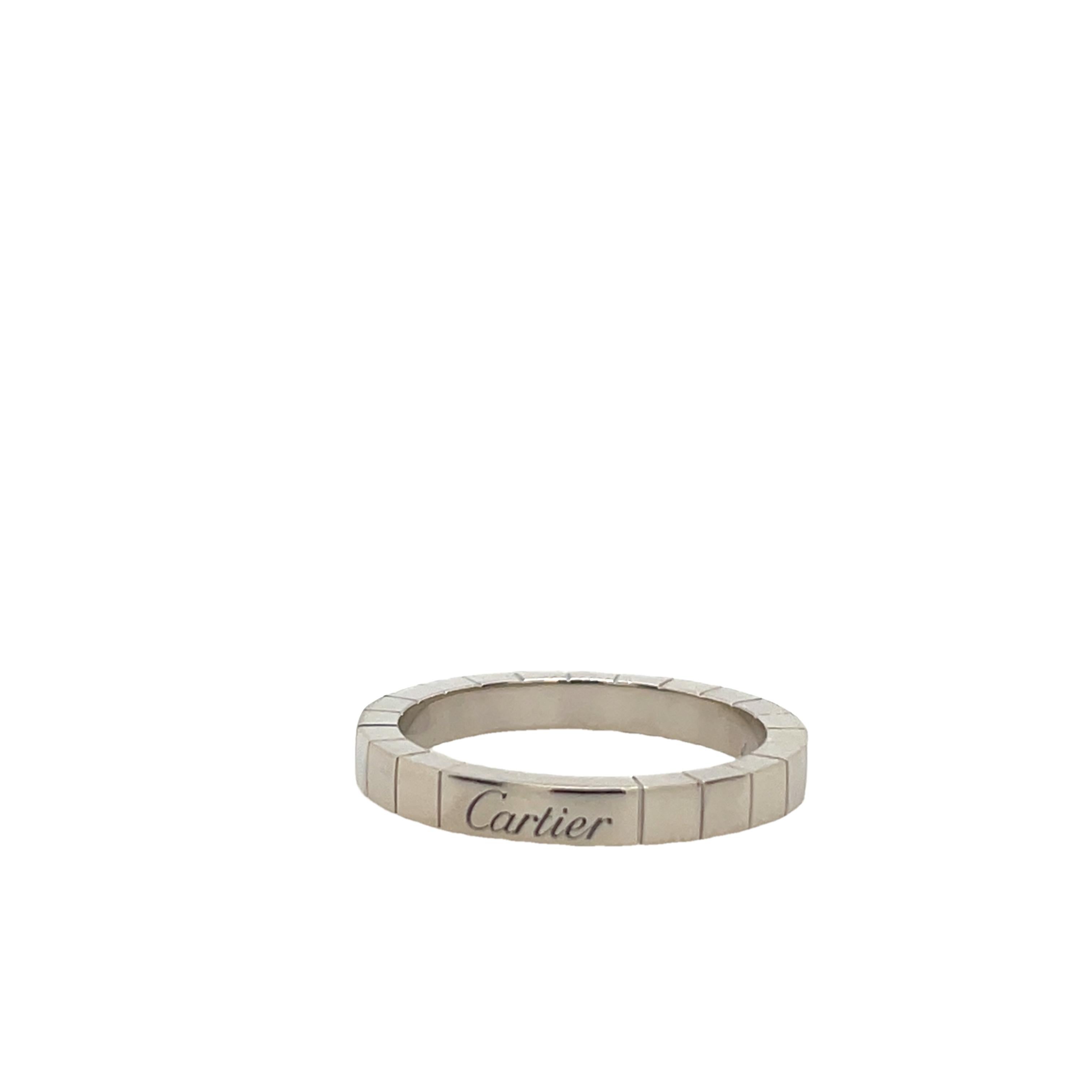 Cartier Laniere Ring, 3mm Band In 18ct White Gold 1