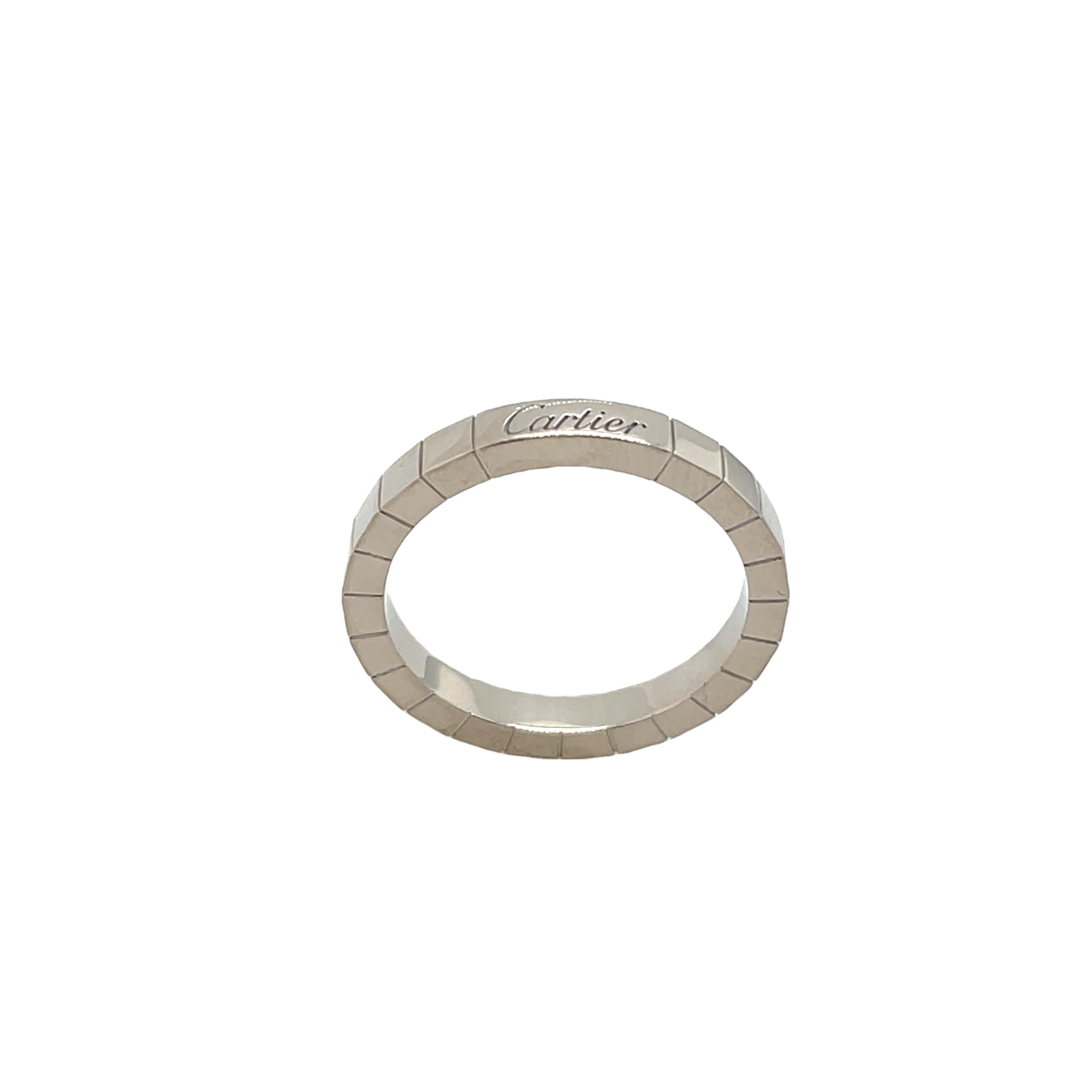 Cartier Laniere Ring, 3mm Band In 18ct White Gold 2