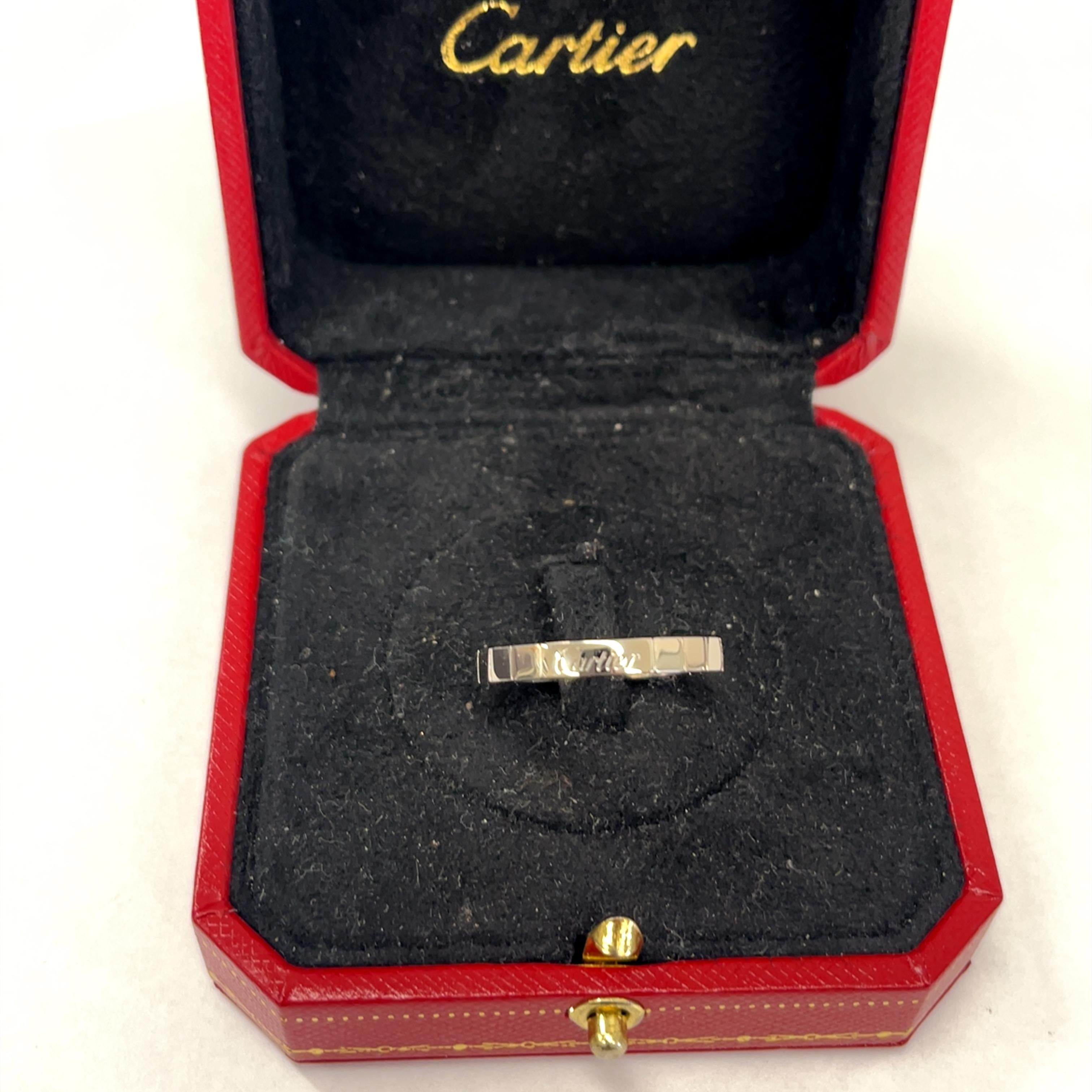 Cartier Laniere Ring, 3mm Band In 18ct White Gold 3
