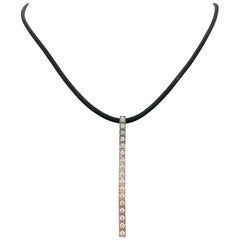 Cartier 'Laniere' White Gold and Diamond Pendant Necklace