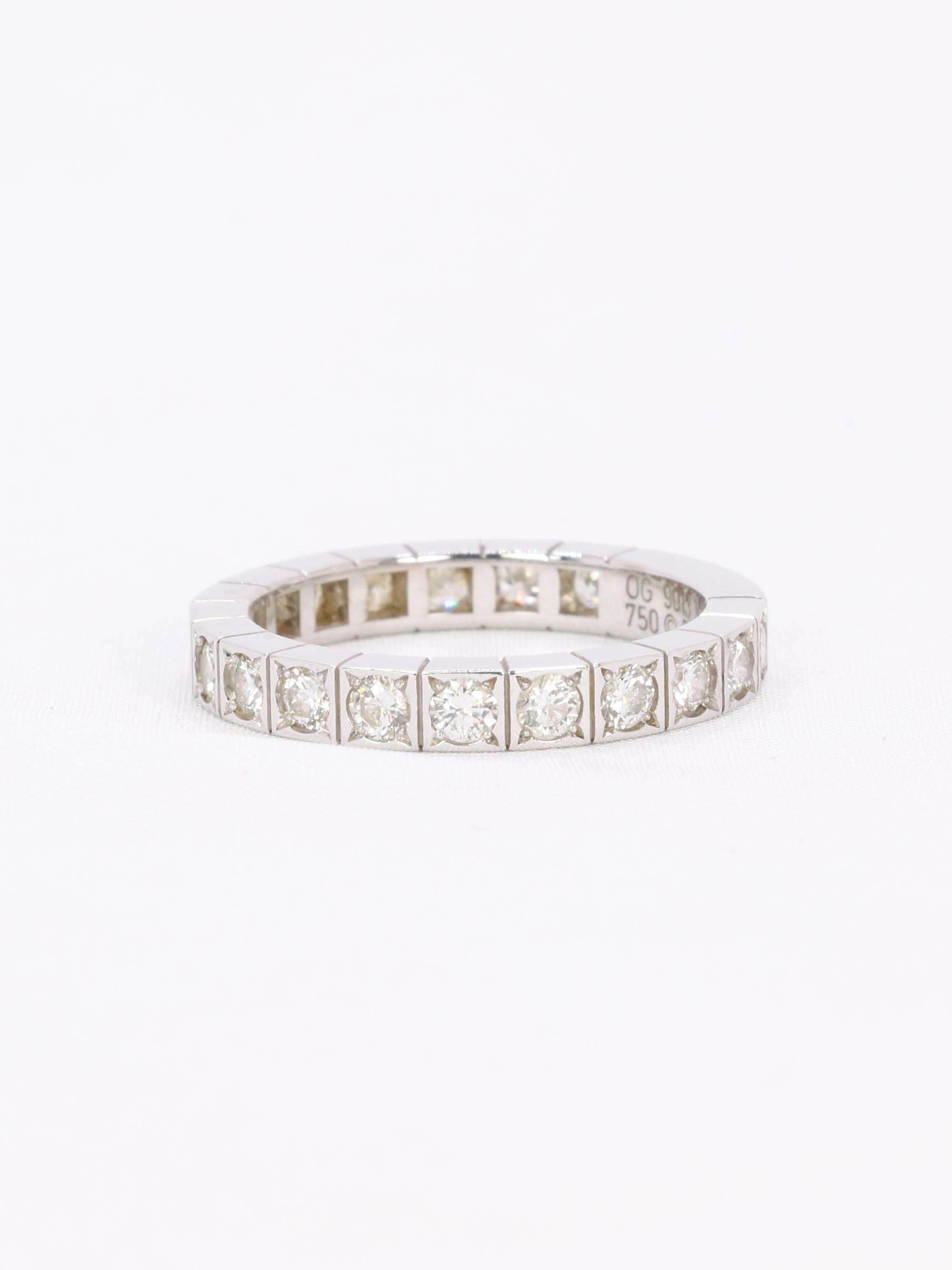 CARTIER Lanière Ring aus Weißgold und Diamanten für Damen oder Herren im Angebot