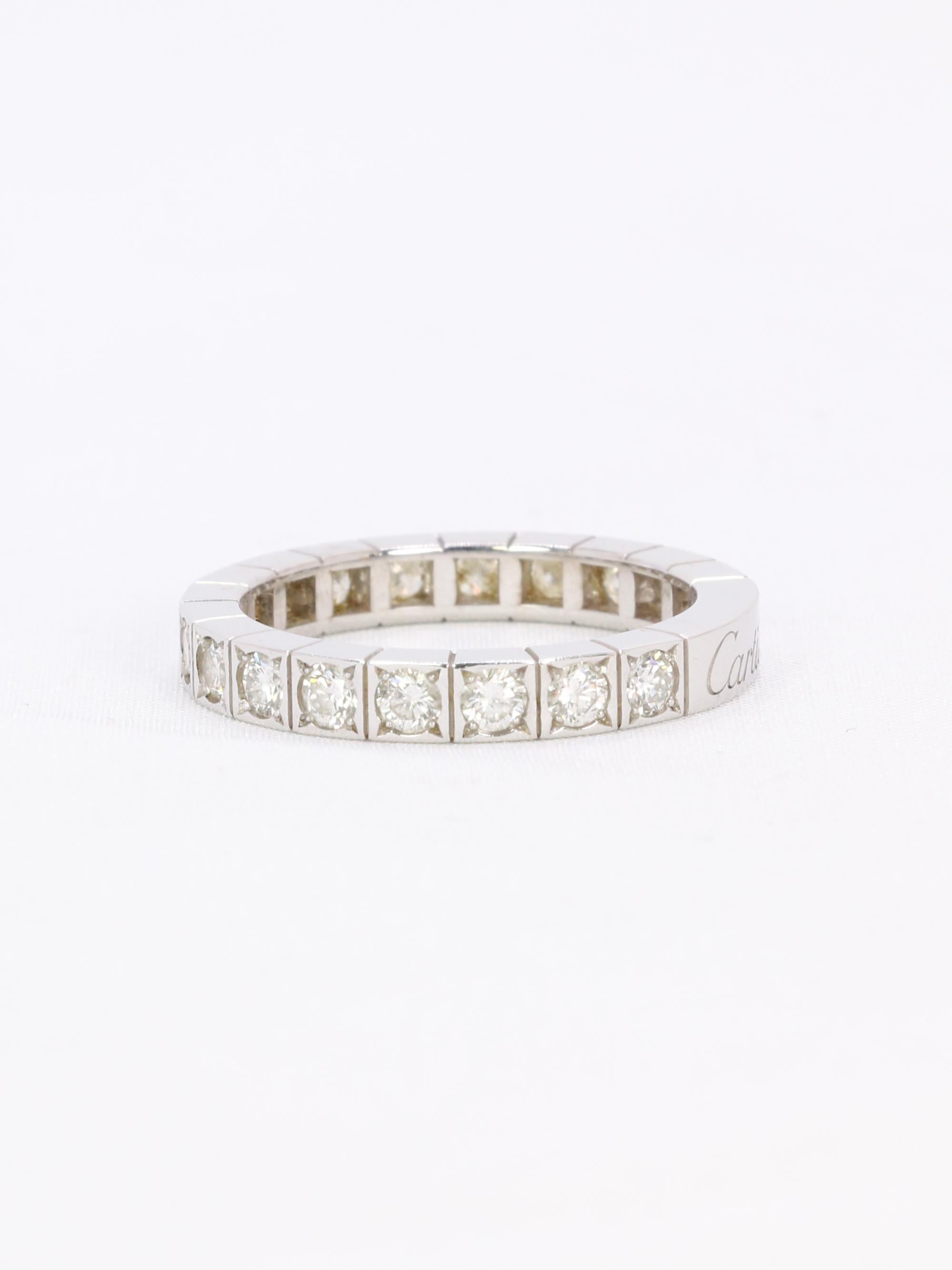 CARTIER Lanière Ring aus Weißgold und Diamanten im Angebot 1