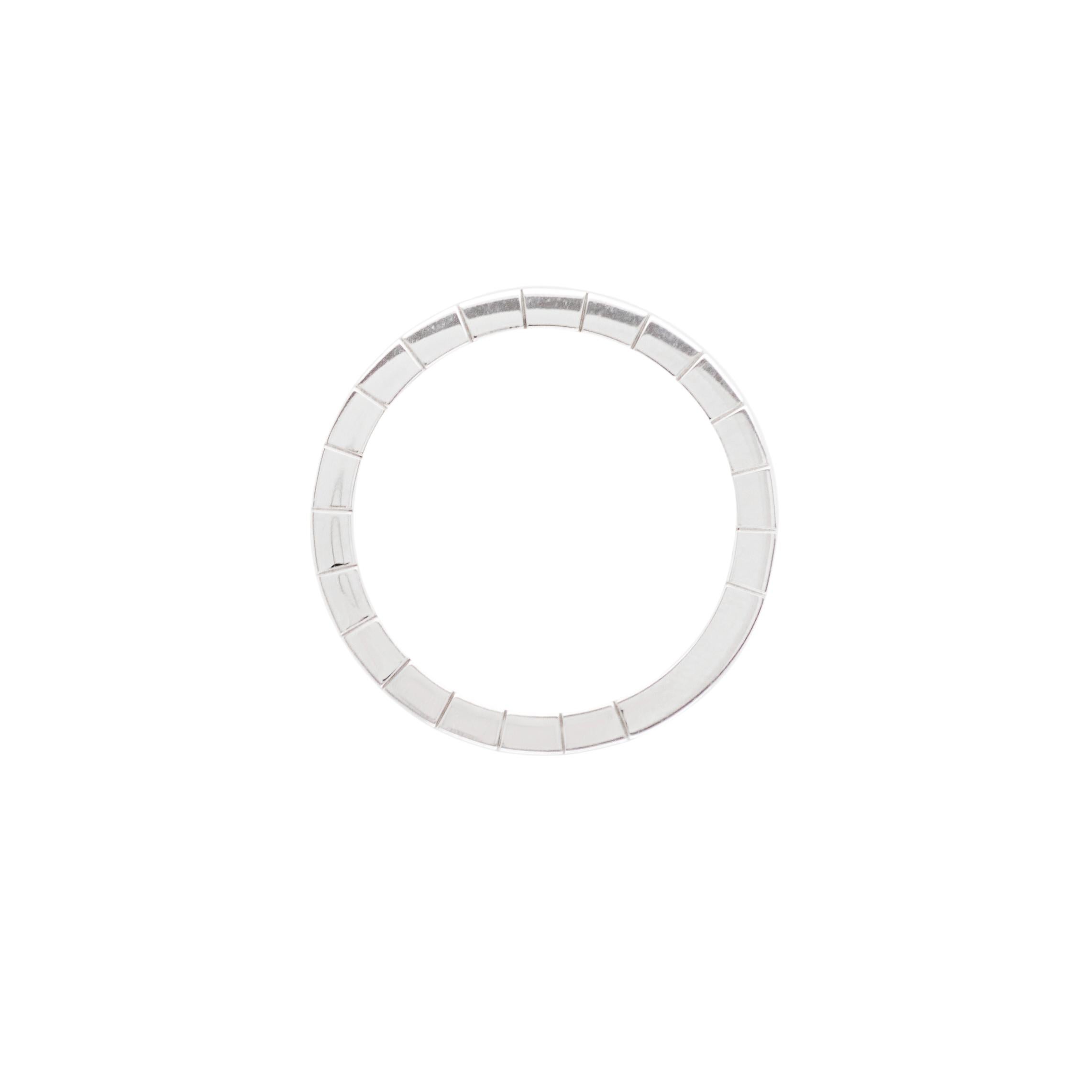 Modern Cartier Lanières 18 Carat White Gold Wedding Band Ring For Sale