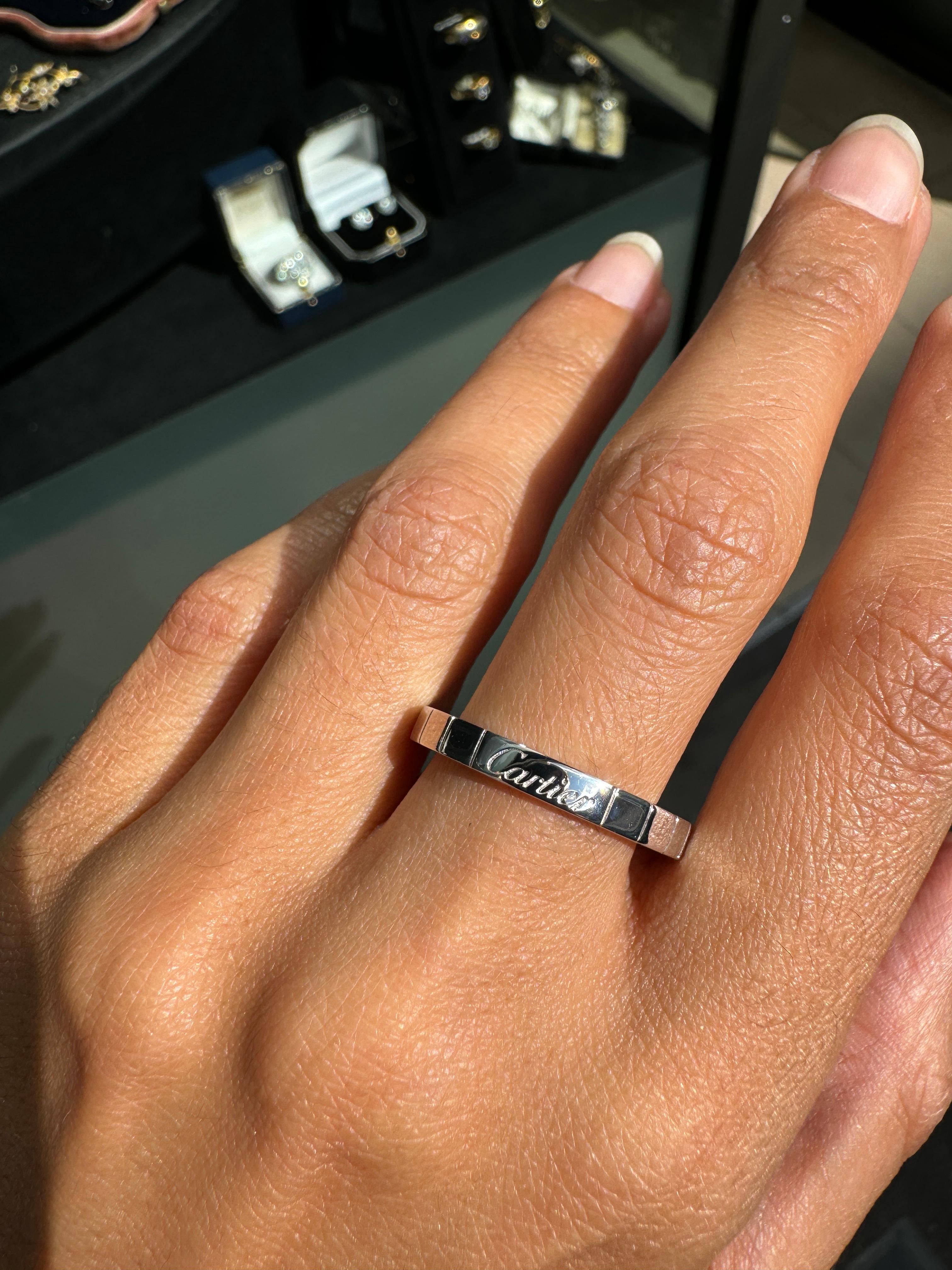 Cartier Lanières 18 Carat White Gold Wedding Band Ring For Sale 2