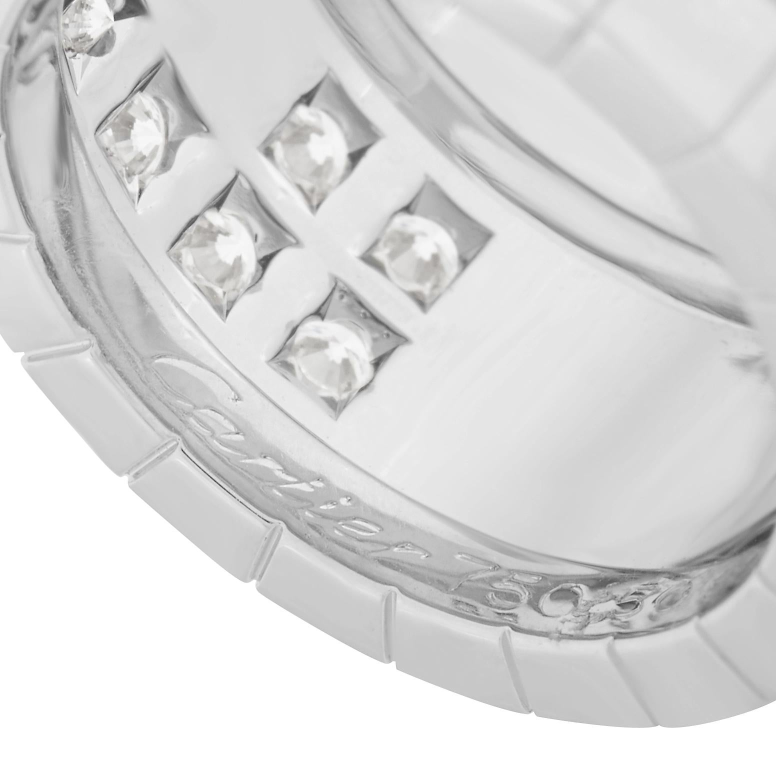 Round Cut Cartier Lanières 18k White Gold 0.75 Ct Diamond Ring