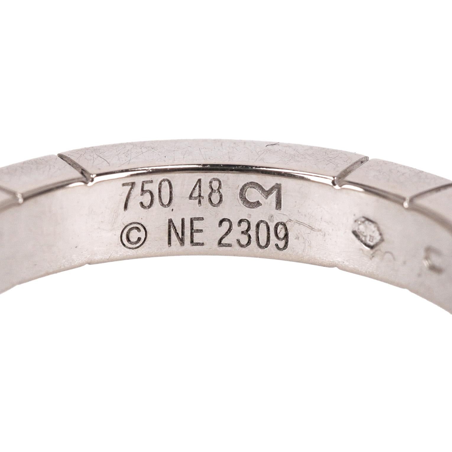 Cartier Lanieres in oro bianco 18 carati &  Anello con fascia di diamanti In condizioni ottime in vendita a London, GB