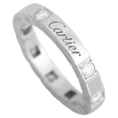 Anello a fascia con diamanti Cartier Lanières in oro bianco 18 carati