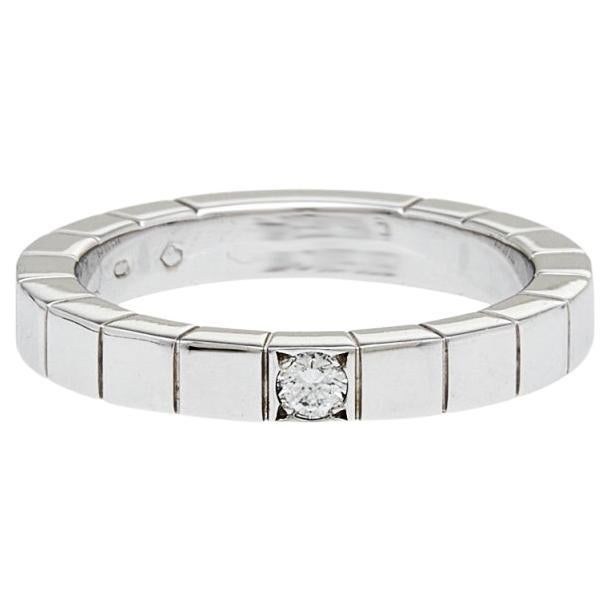 Cartier Lanieres 18K White Gold Diamond Ring Size 50