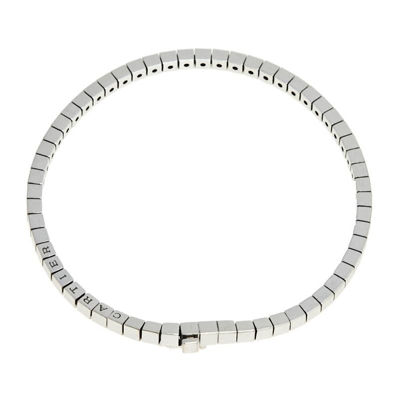 Contemporary Cartier Lanieres 18K White Gold Link Bracelet