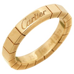 Cartier Lanieres 18K Yellow Gold Ring Size 48