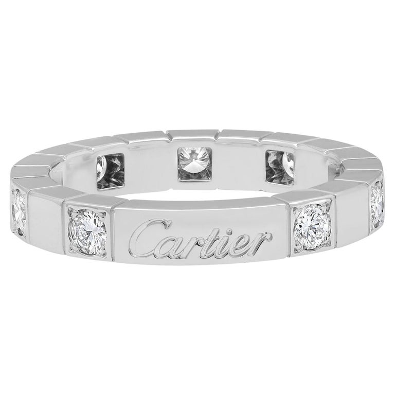 Cartier Lanieres 9 Diamonds Ring 18K White Gold 0.36Cttw Size 5 For ...