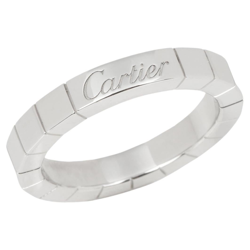 Cartier 18ct White Gold Lanieres Band Ring For Sale