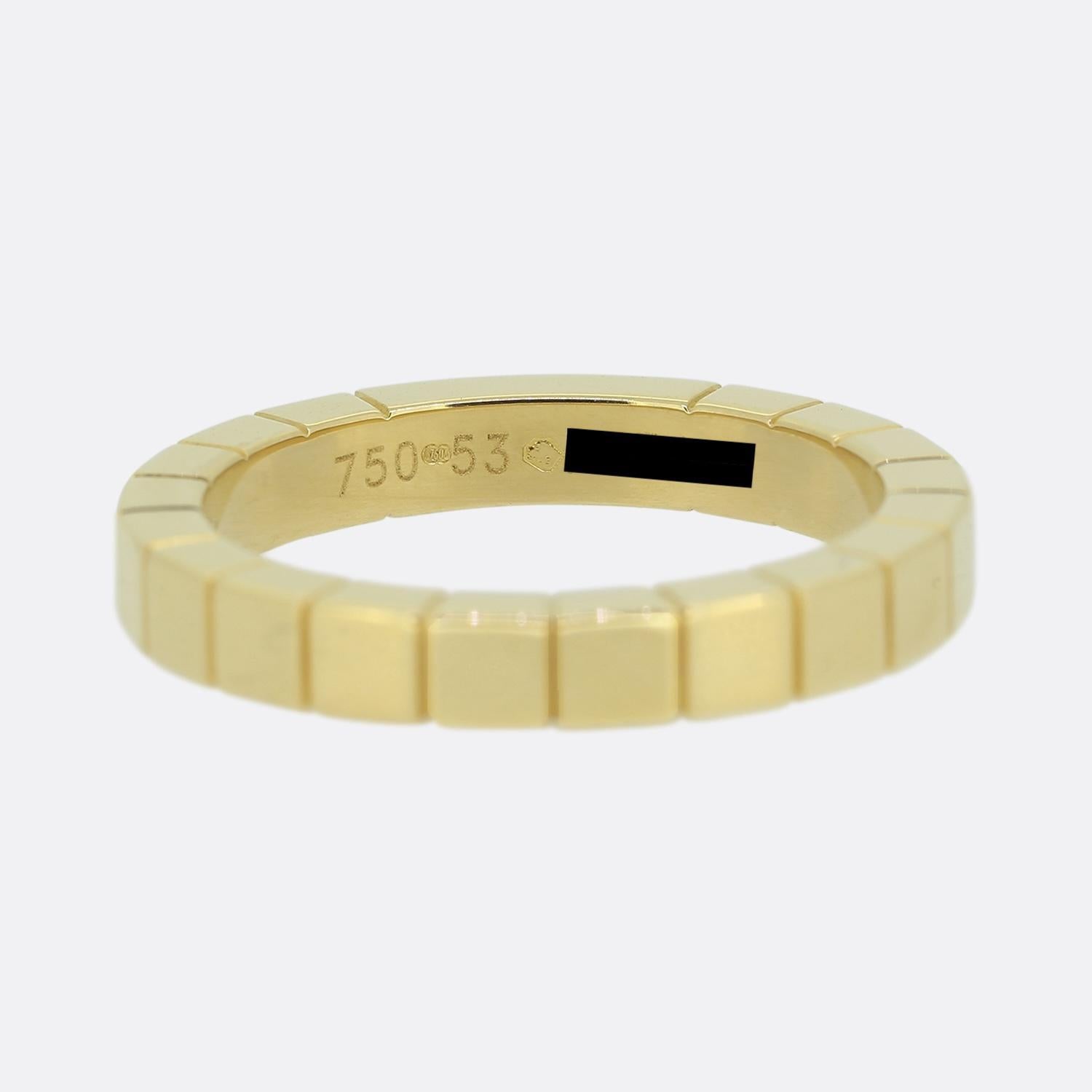 Women's or Men's Cartier Lanieres Band Ring Size M (53)