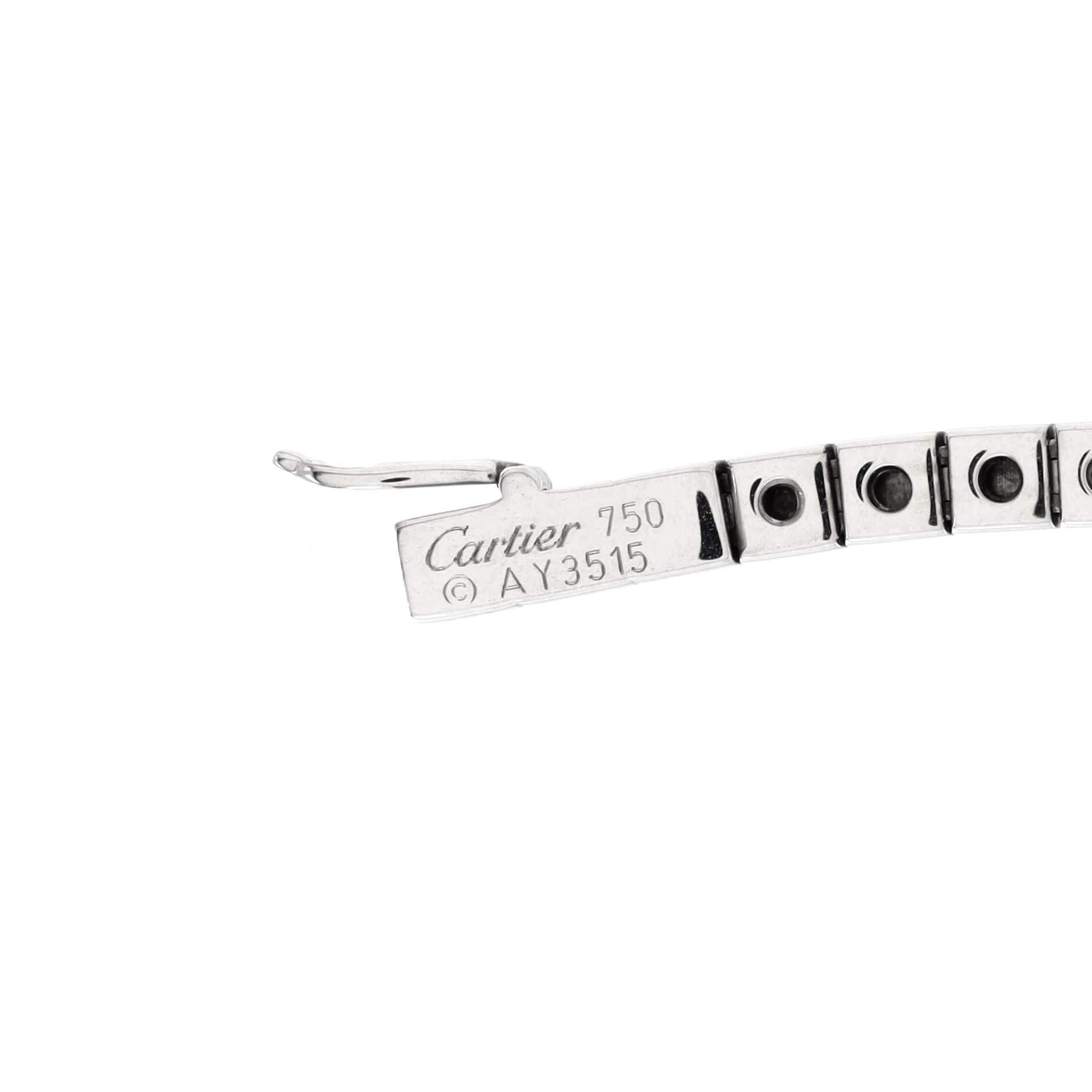 Women's or Men's Cartier Lanieres Bracelet 18K White Gold For Sale