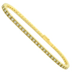 Bracelet tennis en or jaune 18 carats avec diamants Cartier Lanieres