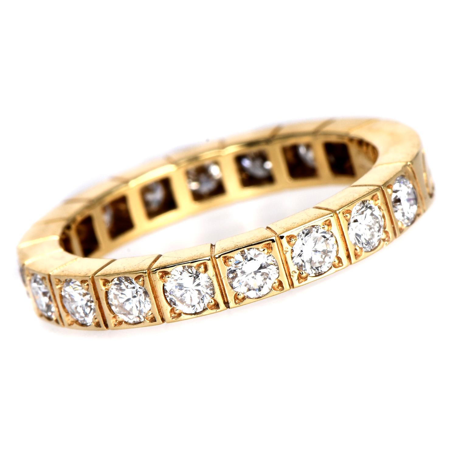 diamond eternity band yellow gold