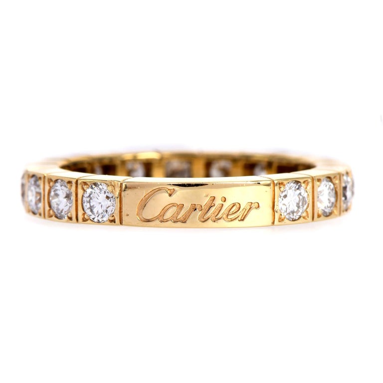 Cartier Lanières Diamond 18K Yellow Gold Eternity Band Ring at 1stDibs ...