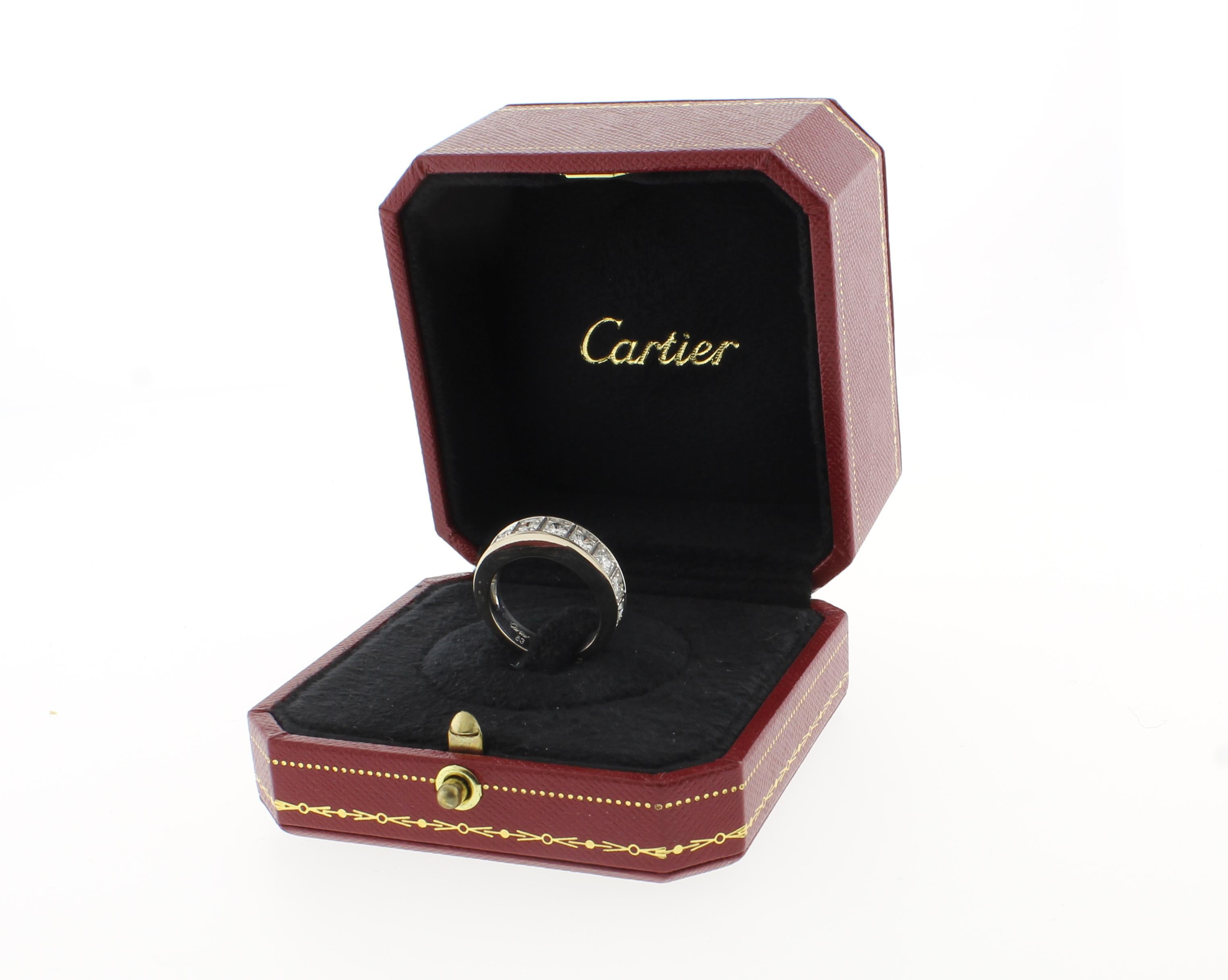 cartier band ring with diamond