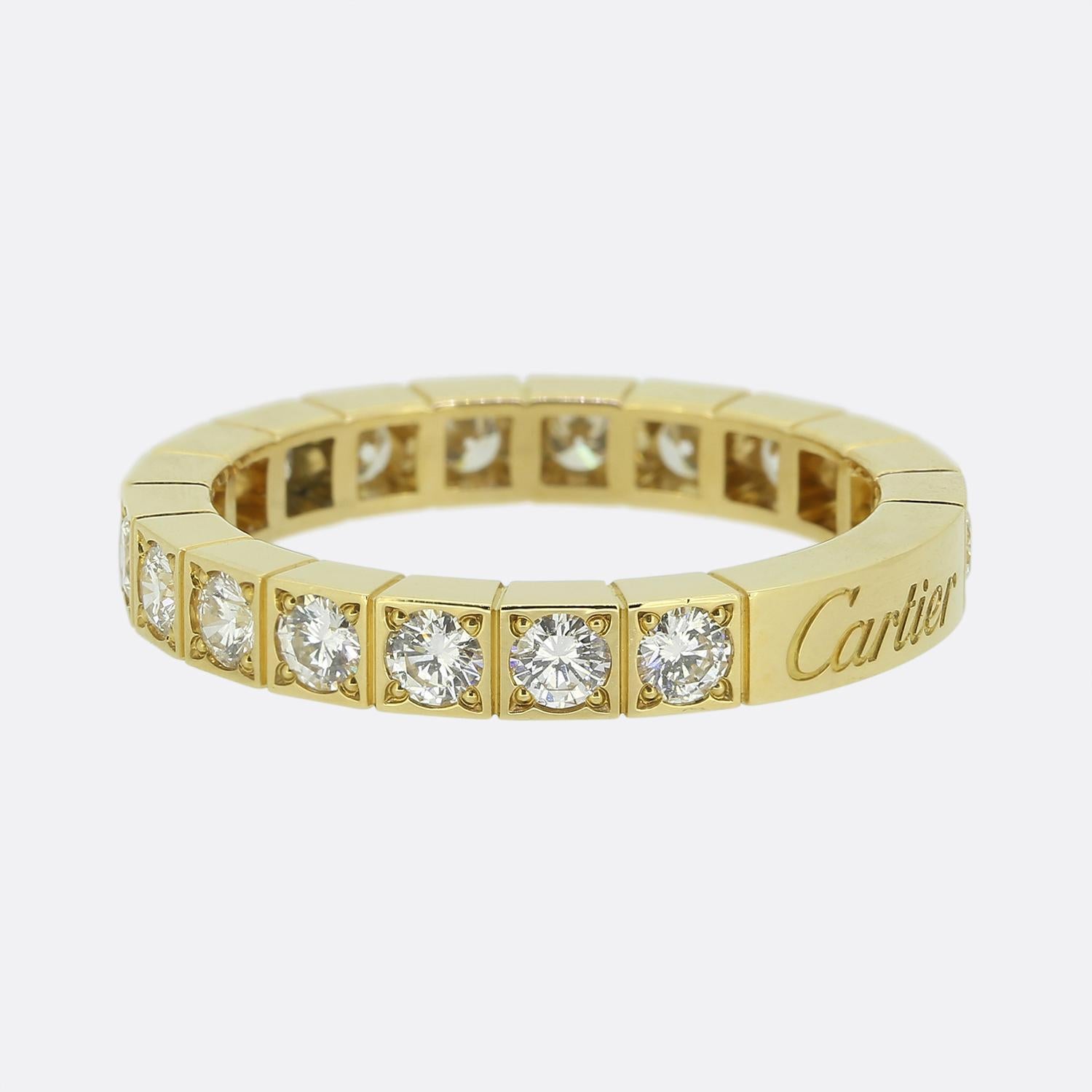 Brilliant Cut Cartier Lanieres Diamond Band Ring Size L (52)