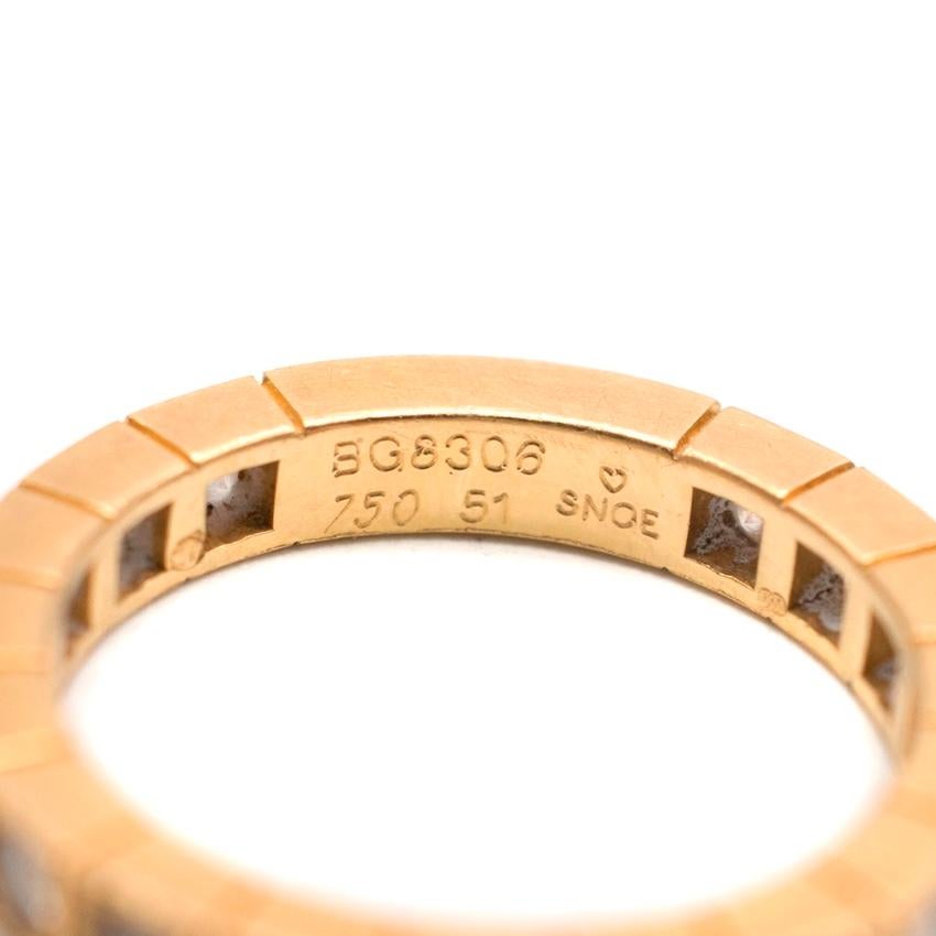 Cartier Lanieres Diamond Eternity Ring - Size 6 In Excellent Condition In London, GB