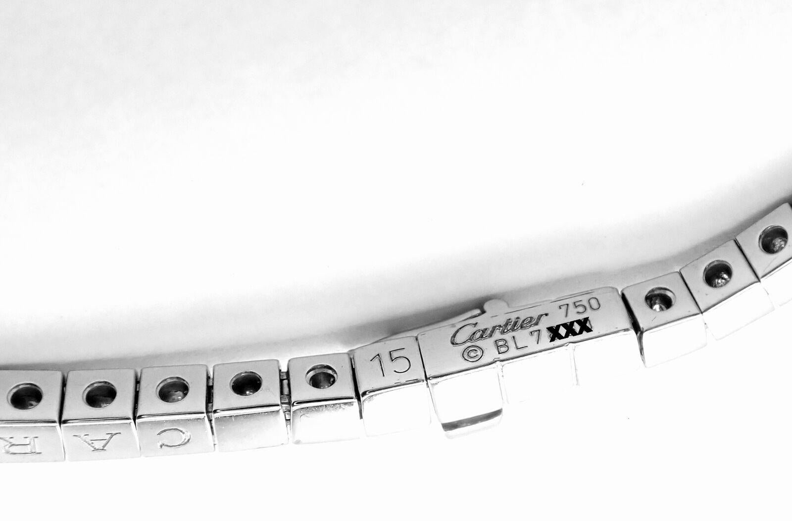 Cartier Lanieres Diamond Line White Gold Tennis Bracelet 2