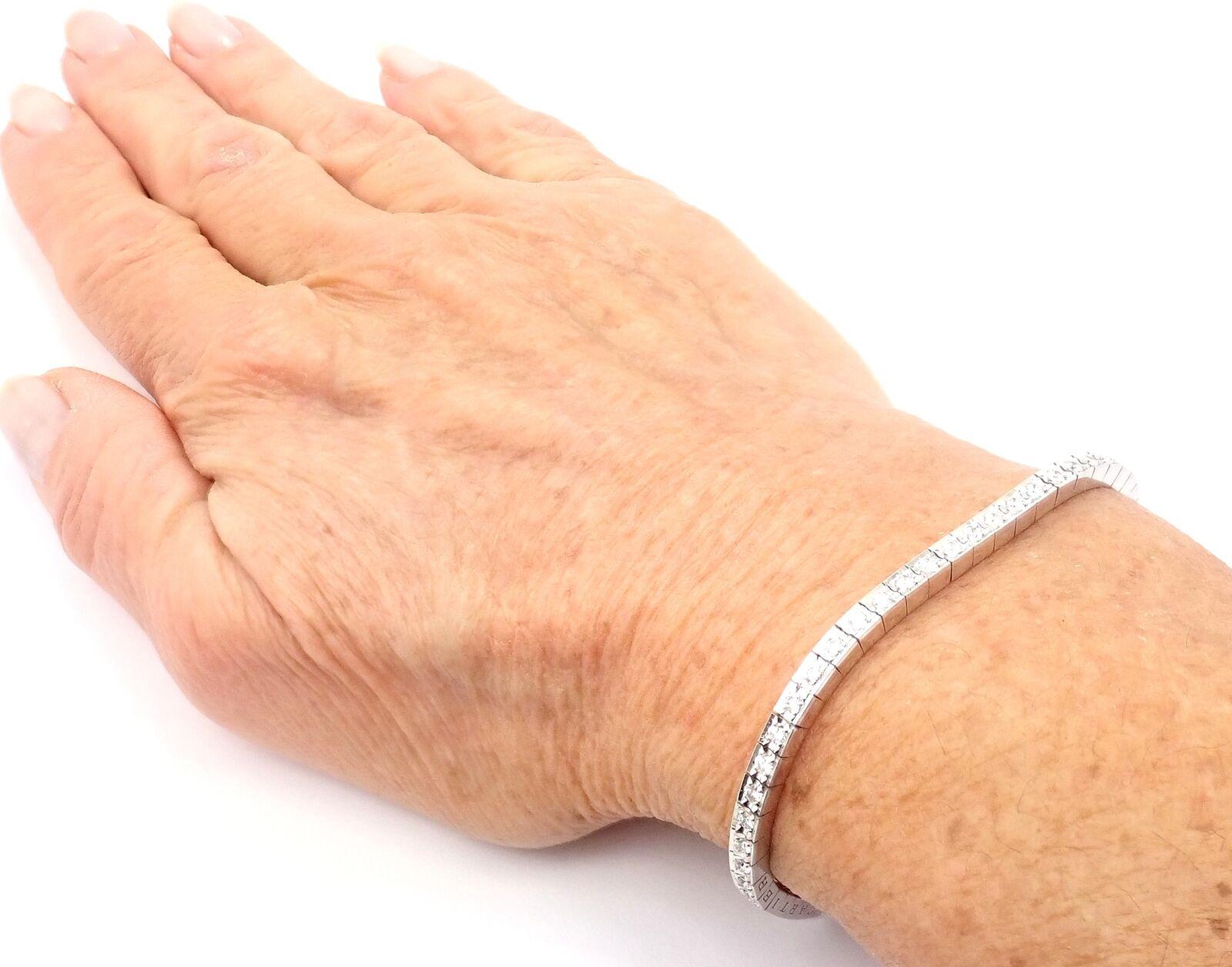 Cartier Lanieres Diamond Line White Gold Tennis Bracelet 1
