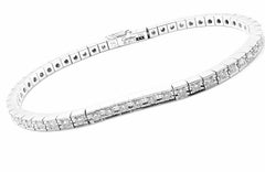 Bracciale Tennis Cartier Lanieres Linea Diamanti Oro Bianco