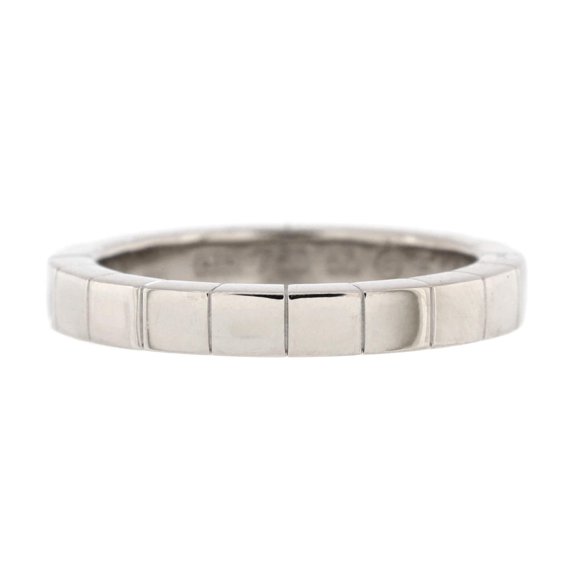 Cartier Lanieres Ring 18K White Gold In Fair Condition For Sale In New York, NY