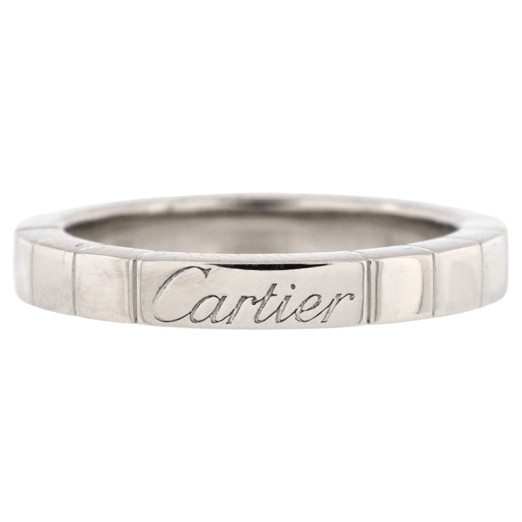 Cartier Lanieres Ring 18K White Gold For Sale