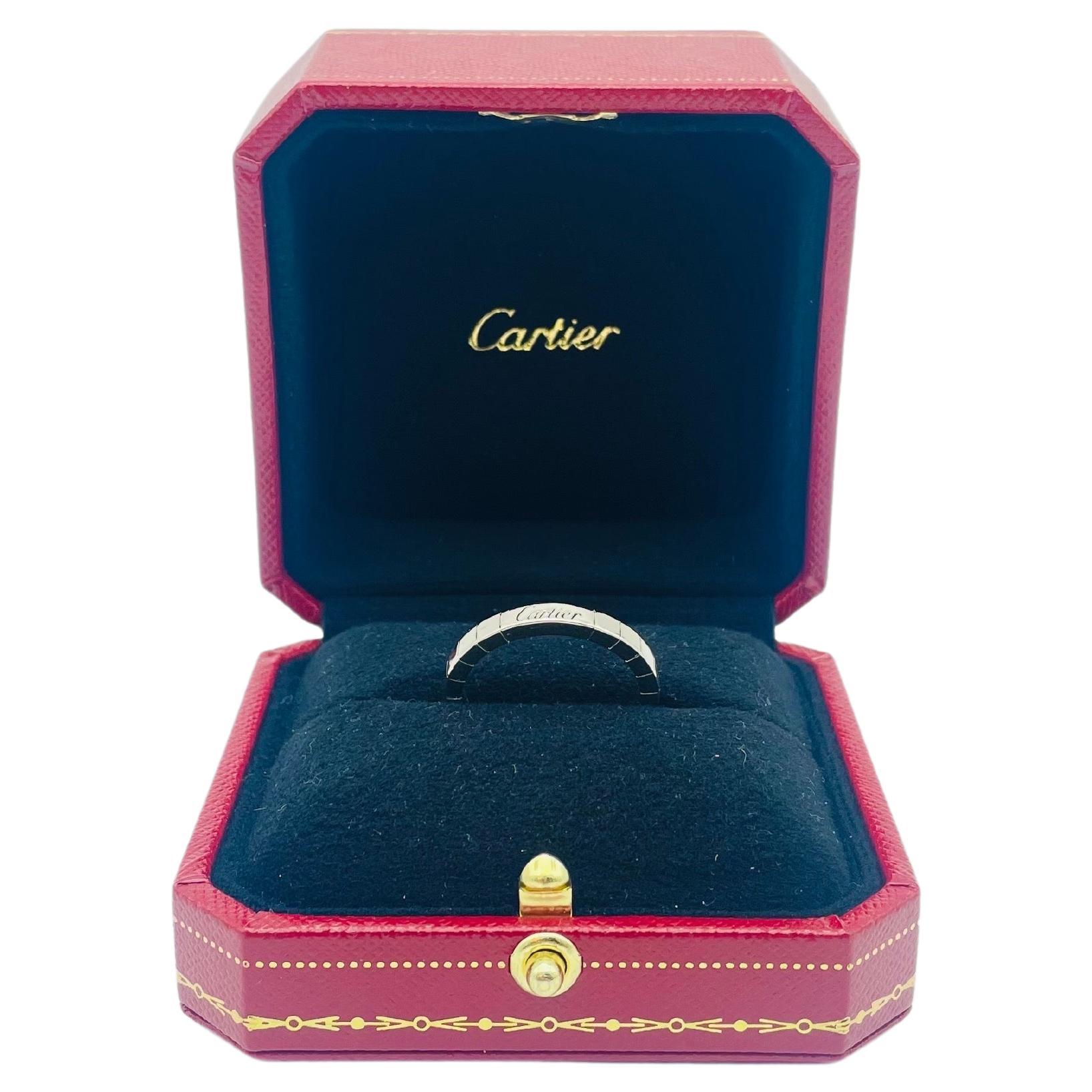Cartier: 18 Karat Weißgold Ring „Lanieres“ im Angebot 1