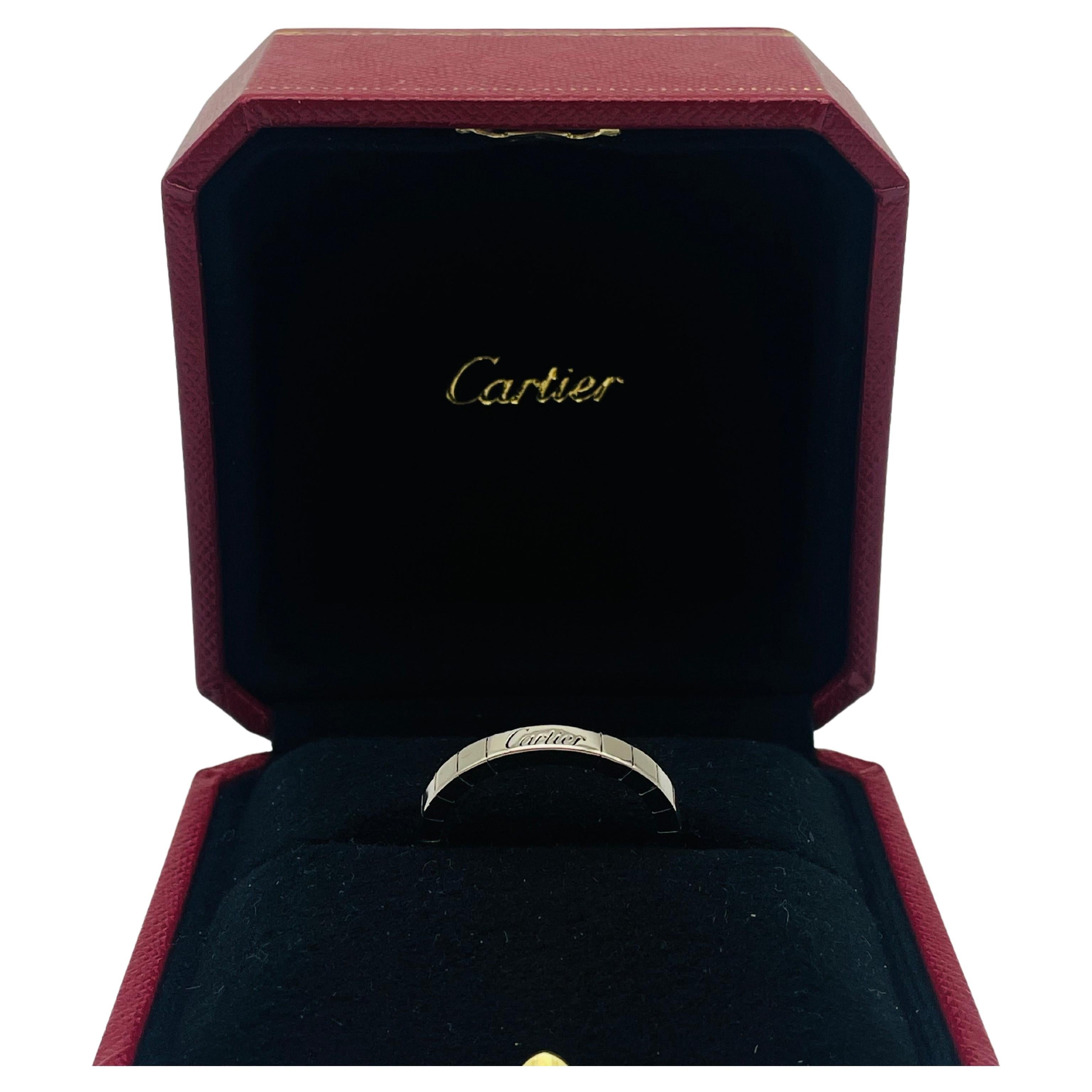 Cartier: 18 Karat Weißgold Ring „Lanieres“ im Angebot 2