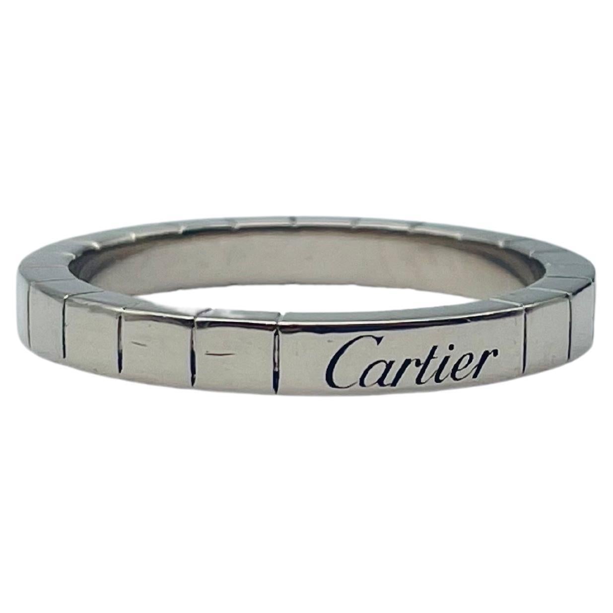 Cartier: 18 Karat Weißgold Ring „Lanieres“